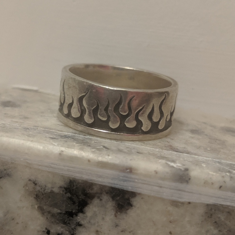 Sterling Silver size 8 925 Flame Ring